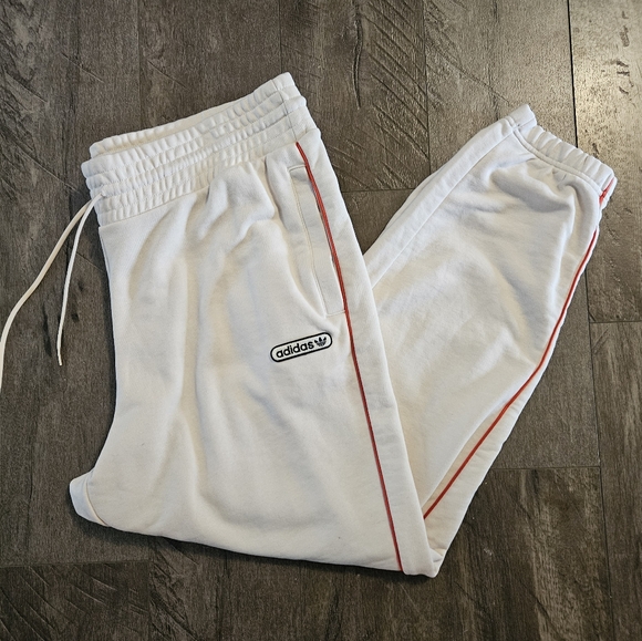 ❌️ Adidas Athletic White & Red Stripe Fleece Jogger Sweatpants - Size 2X NWT ❌️ - Picture 7 of 10